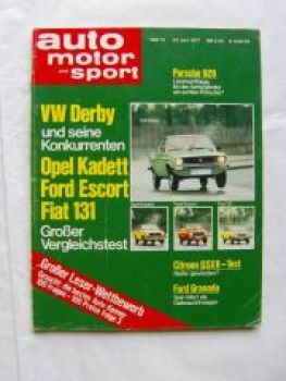 ams 13/1977 Porsche 928, VW Derby Vergleichstest, Ford Granada