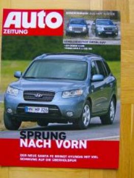 Auto Zeitung 9/2006 Neue Hyundai Santa Fe 2.2CRDi 4WD gegen Cher