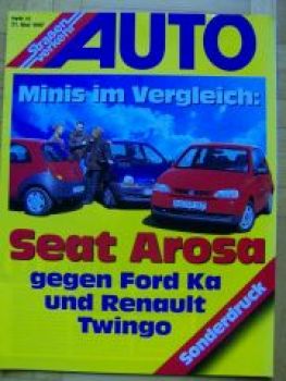 Auto Straßenverkehr 11/1997 Seat Arosa gegen Ford Ka Renault Twi