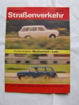 Der Deutsche Straßenverkehr 10/1977 Vergleich Moskwitsch - Lada