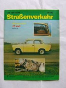Der Deutsche Straßenverkehr 10/1983 Trabant 12 Volt, Leipzig Aut