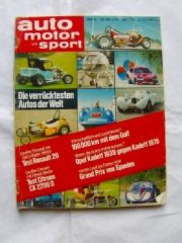 ams 11/1976 Dauertest VW Golf I Typ17,Renault 20,Citroen CX 2200