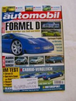 das neue automobil 7/2002 BMW 735i E65, BMW 320Ci E46 Cabriolet