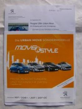 Peugeot 206+ Urban Move +Preisliste NEU