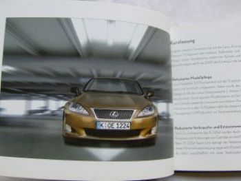 Lexus IS250/220d Pressemappe Buch Dezember 2008 +CD