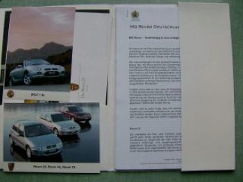 MG Rover Pressemappe 2000 25 45 75 MG-F 1.8i