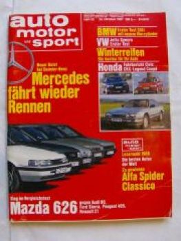 ams 22/1987 BMW 318i M40, CRX/Legend Coupè,Vergleichstest Mazda