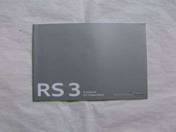 Audi Preisliste RS3 Sportback Oktober 2011 NEU
