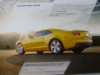 Chevrolet Camaro Prospekt +Preisliste Oktober 2011 NEU