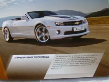 Chevrolet Camaro Prospekt +Preisliste Oktober 2011 NEU