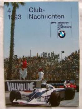 BMW Club-Nachrichten 4/1993 Sepp Hopf, BMW Motor Formel 1 Weltme