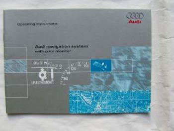 Audi navigation system with color monitor Operating Instructions