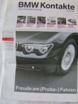 BMW Kontakte Die Verkäuferzeitung 12/2001 7er E65 Markteinführun