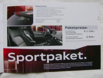Audi A3 +Sportback + Cabriolet Starke Extras Januar 2012