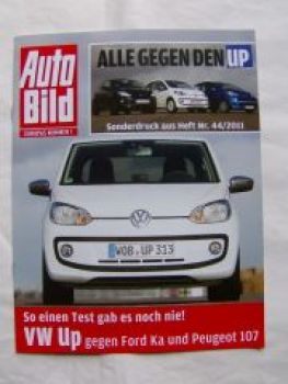 Auto Bild 44/2011 VW up vs. Ford Ka vs. Peugeot 107