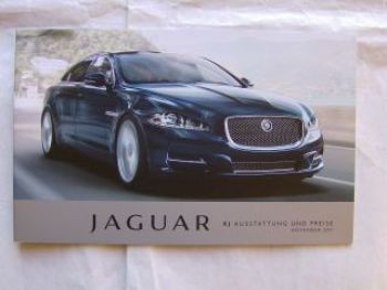 Jaguar XJ Ausstattung & Preise November 2011 NEU