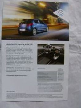 Mazda 2 Automatik 1.5l MZR Prospektblatt Mai 2009 NEU