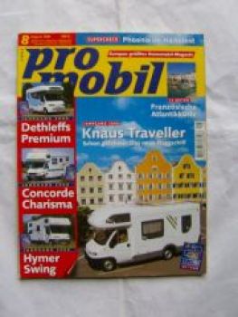 pro mobil 8/1999 Dethleffs Premium,Hymer Swing,Concorde Charisma