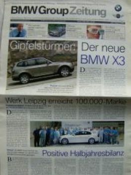 BMW Group Zeitung 7+8/2006 X3 E83 +M6 Cabriolet E64 +Historie 02