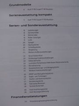 Audi TT RS Coupè +Roadster September 2011 NEU