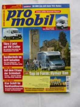 pro mobil 4/2006 TEC Rotec Dauertest,Hymer Van, VW Crafter Tikr