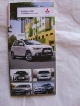 Mitsubishi Preisliste alle Modelle 1/2012 NEU