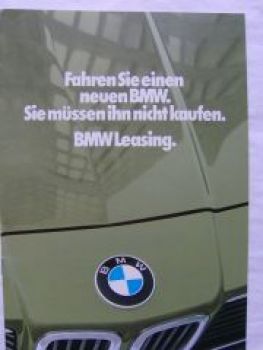 BMW Leasing Katalog September 1981 E21, R80 G/S,E23,E28,E24