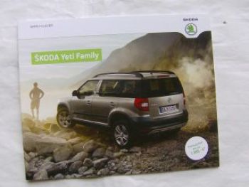 Skoda Yeti Family Prospekt +Preisliste September 2011 NEU