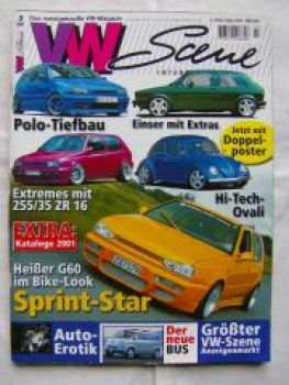 VW Scene 3/2001 Macrobus, Polo 6N, Käfer,Typ3,Corrado