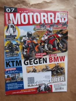 Motorrad 7/2014 BMW S 1000R vs. KTM 1290 Super Duke R,BMW R1200RT vs. Triumph Trophy 1200SE