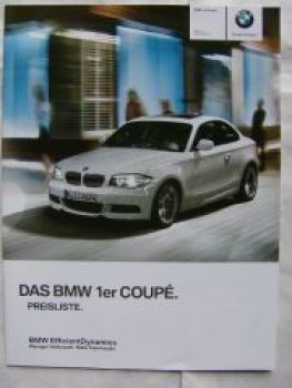 BMW Preisliste 1er Coupè 120i 125i 135i 118d 120d 123d E82