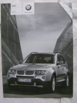 BMW Preisliste X3 2.0i 2.5si 3.0si 2.0d 3.0d 3.0sd E83 September