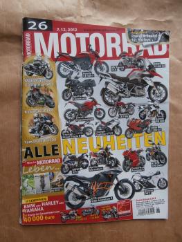 Motorrad 26/2012 Moto Guzzi California 1400 Touring,Yamaha FJR1300,Kawasaki ZX-6R 636,Honda CBR250R,Kawa Ninja 300,