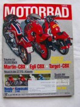 Motorrad 12/1982 Martin CBX vs. Egli EBX vs. Target CBX