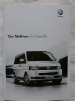 VW T5 Multivan Edition 25 Sonderprospekt Februar 2012 NEU
