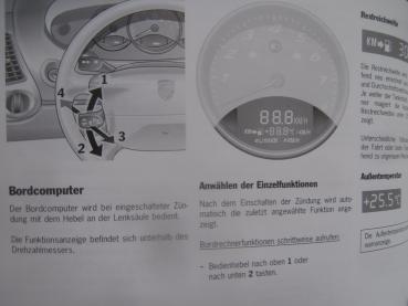 Porsche Boxster (Typ 986) Handbuch Betriebsanleitung November 1996