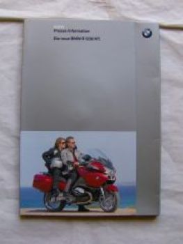 BMW R1200 RT Pressemappe Dezember 2004 +CD Fotos Text