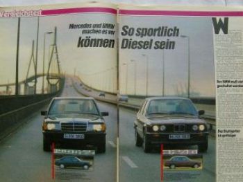 Auto Bild 18/1986 BMW 324d E30 vs. 190D 2,5 W201