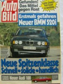 Auto Bild 3/1988 BMW 535i E34 Poster,520i,Audi 100 typ44