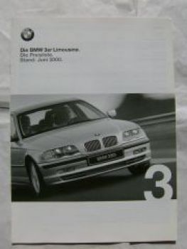 316i 318i 320d 320i 323i 330d 330d E46 Juni 2000 NEU