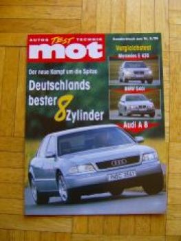 mot 9/1996 Audi A8 gegen BMW 540i E39 E420 W210