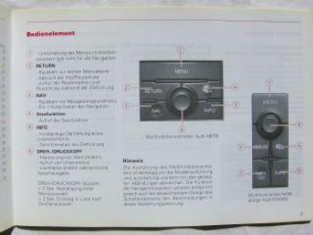 Audi Bedienungsanleitung Navigationssystem September 2000