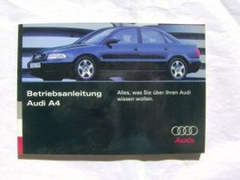 Audi A4 Typ 8D Betriebsanleitung Juli 1995