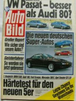 Auto Bild 12/1988 850i E31, Audi 80 1.8S vs. Passat GL