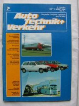 Auto Technik + Verkehr 1/1984 Fiat Uno, Volvo F10 Intercooler