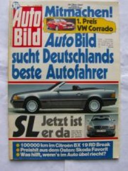 Auto Bild 7/1989 Mercedes SL R129,Dauertest: Citroen BX 19RD Bre