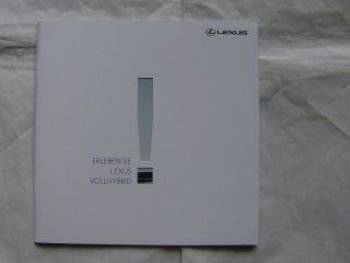 Lexus Vollhybrid Technologie CT200h November 2011 NEU