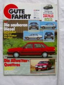 Gute Fahrt 5/1985 Die sauberen Diesel Golf Jetta,Audi Quattros