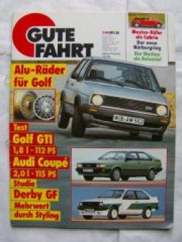 Gute Fahrt 5/1984 Audi Coupè, Golf GTi,Mexico Käfer Cabriolet