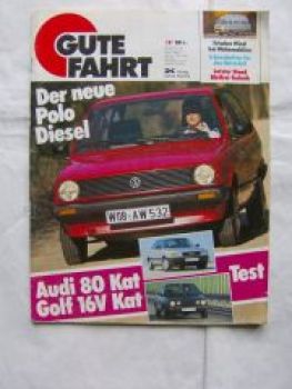 Gute Fahrt 1/1987 Audi 80 Kat, Golf II 16V Kat, Polo Diesel,